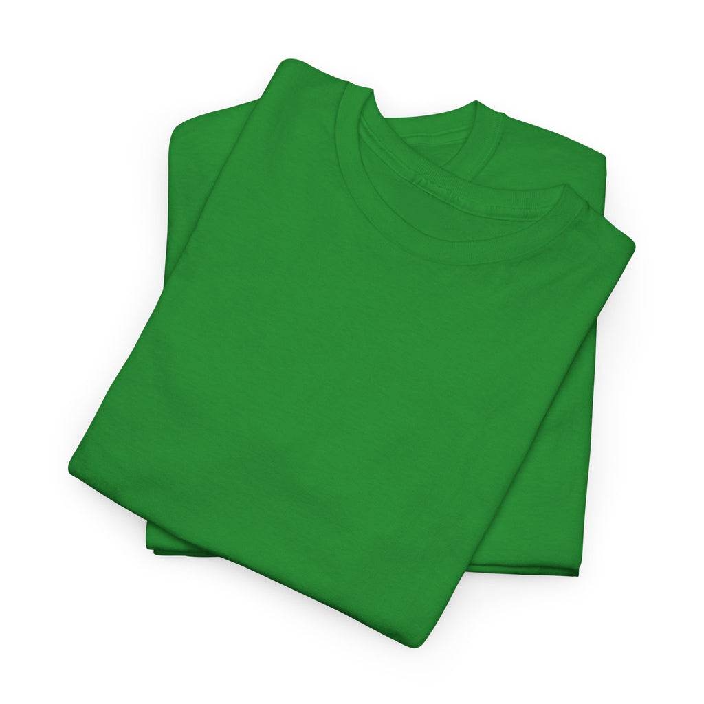 Green crewneck T-shirt, folded set with no visible front graphic
