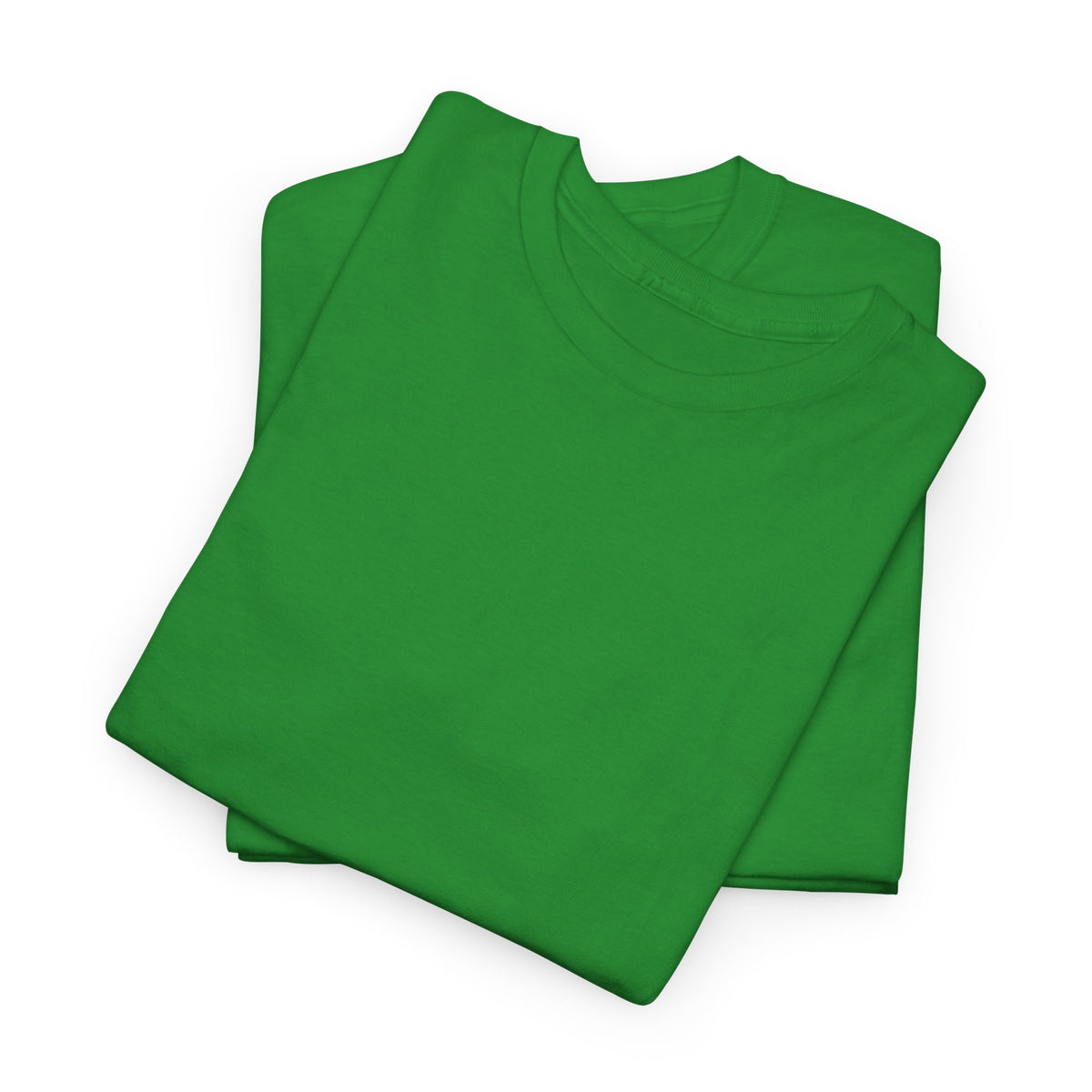 Green crewneck T-shirt, folded set with no visible front graphic
