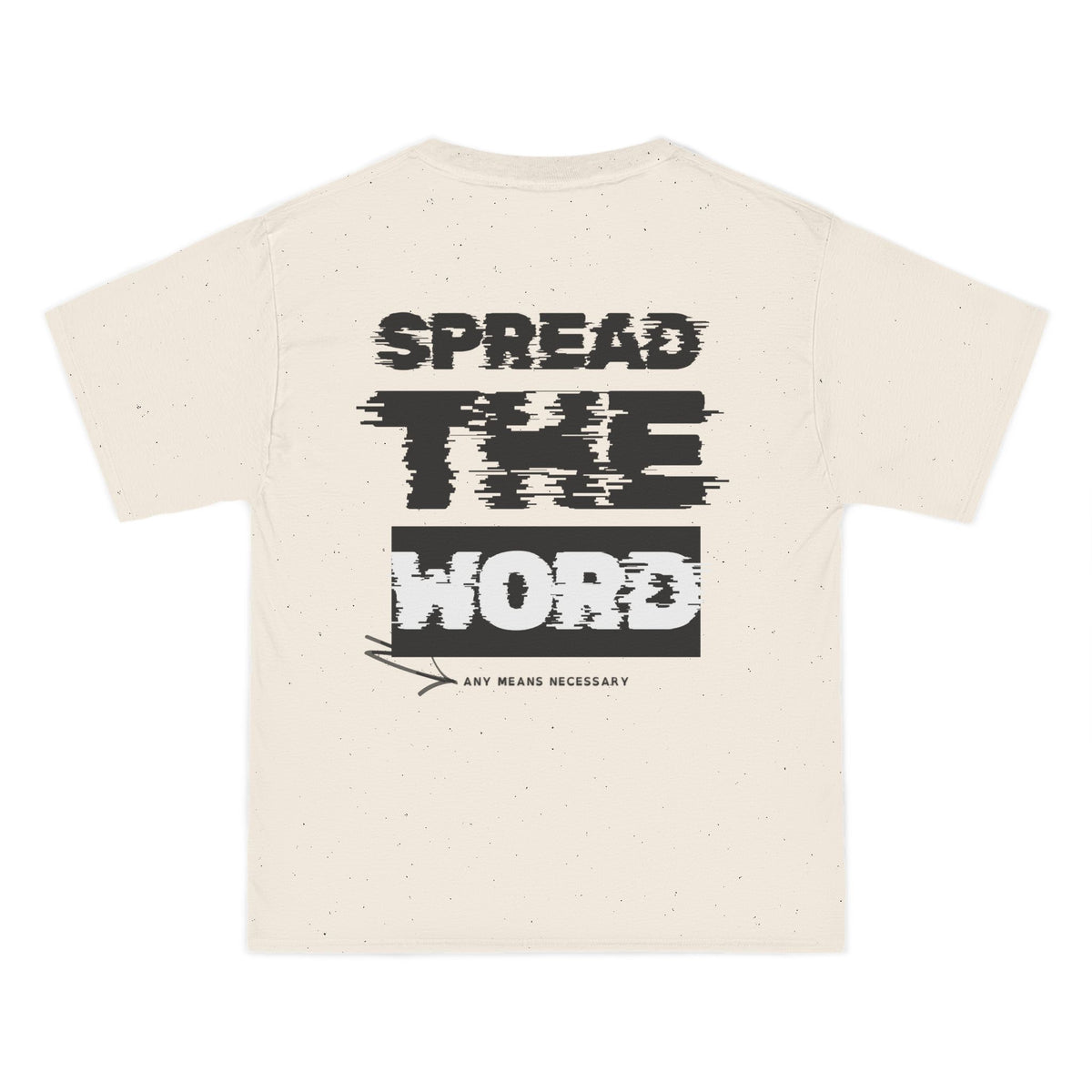 Natural oversized tee, large back graphic print