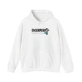 White hoodie with drawstring hood and chest “DiFfeR3Nt” logo print