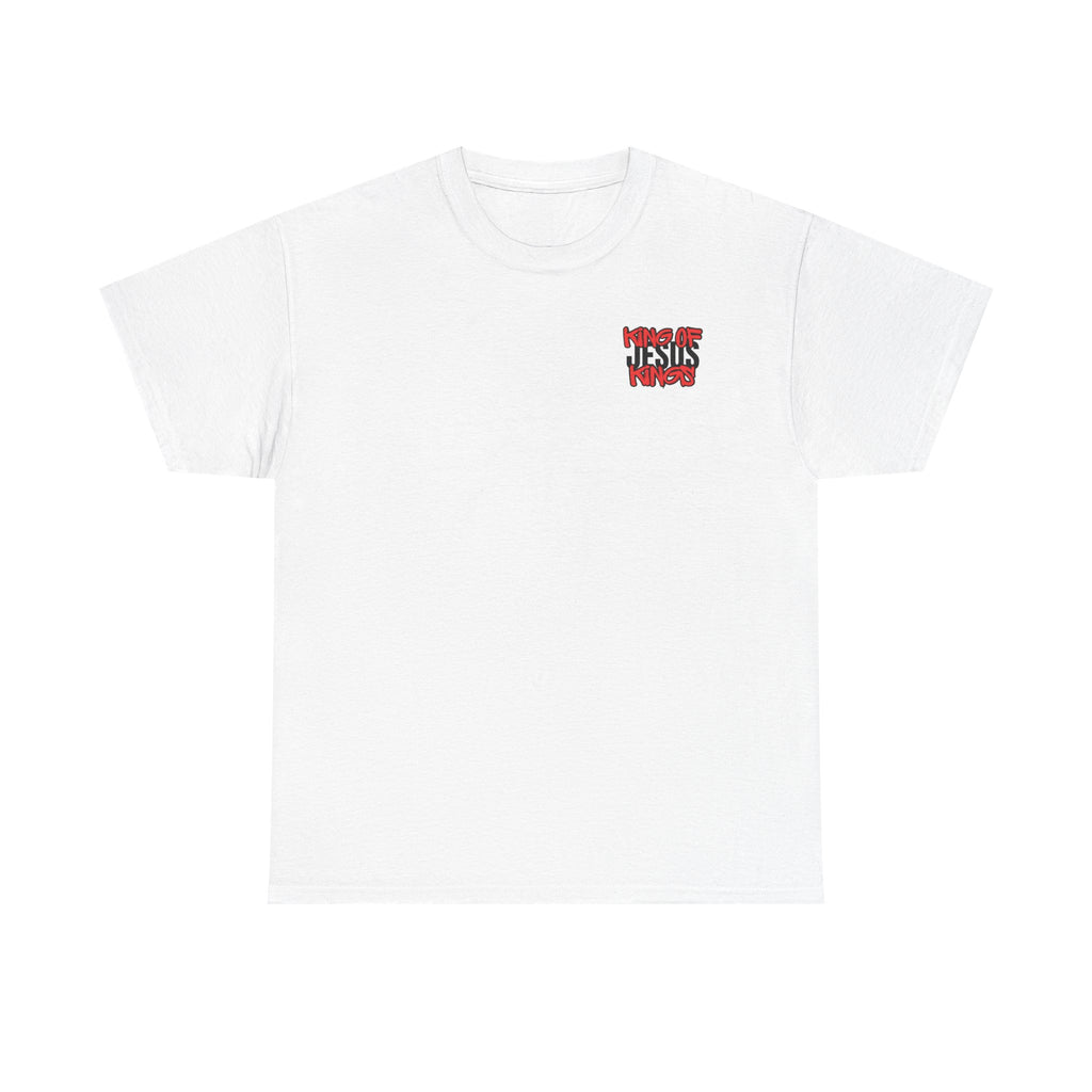 White T-shirt with small chest logo graphic