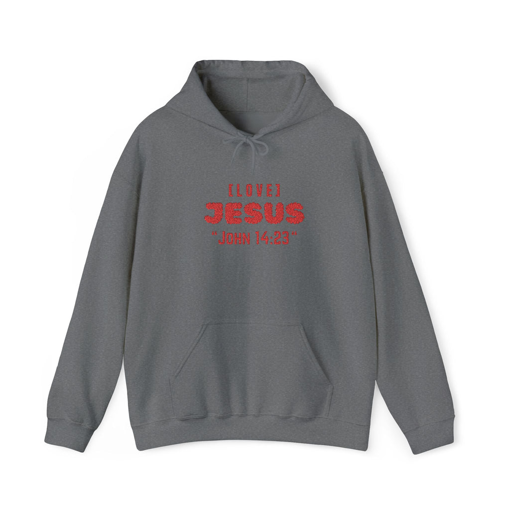 Embroidery - "Love Jesus" John 14:23 Christian Faith Sweatshirt