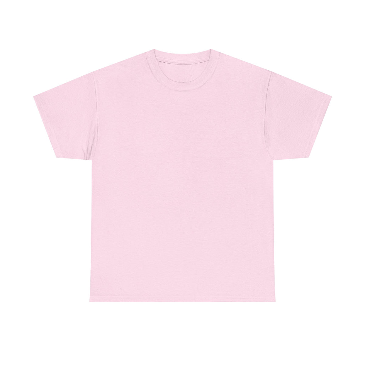 Light pink T-shirt, plain front.