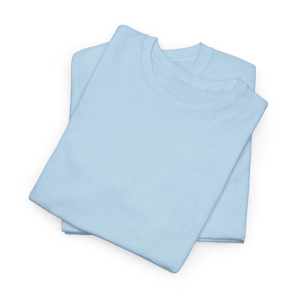 Light blue T-shirt stack with crew neck, no visible front print
