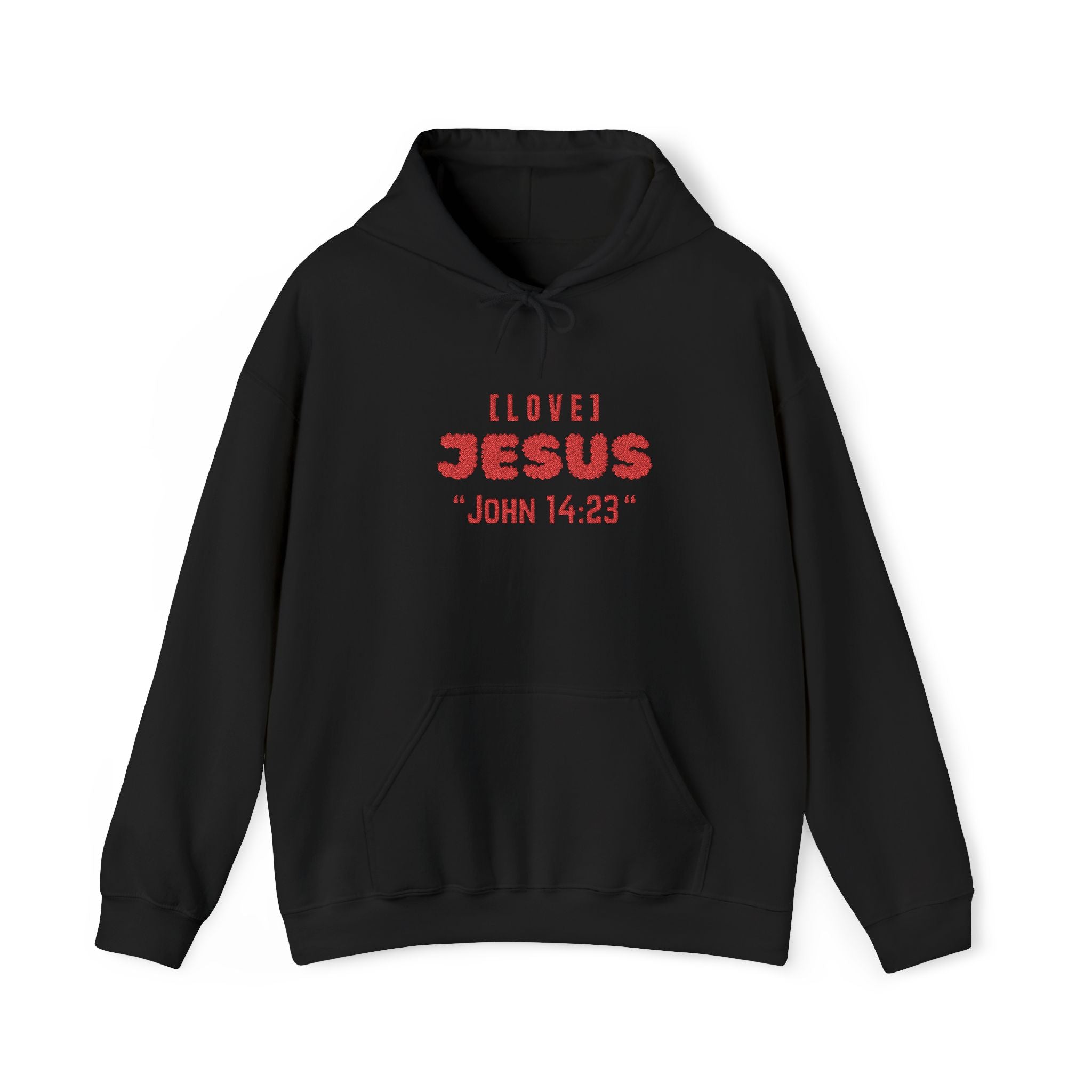 Embroidery - "Love Jesus" John 14:23 Christian Faith Sweatshirt
