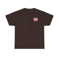 Dark brown T-shirt with small chest logo graphic