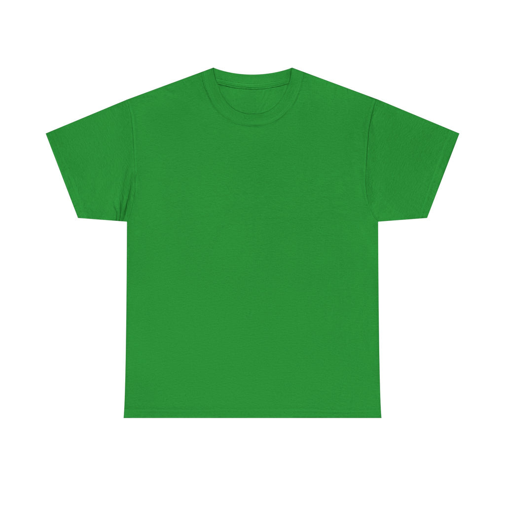 Green T-shirt, plain front.